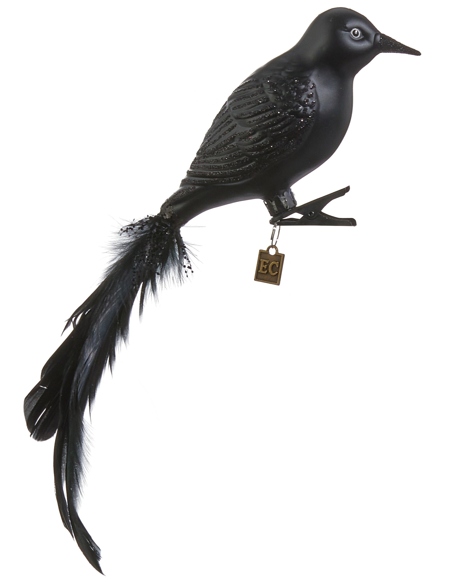 Black Crow Ornament Clip