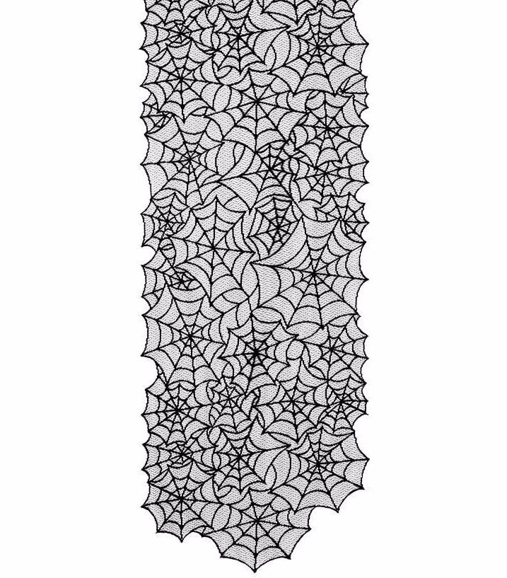 Black Lace Spider Web Runner