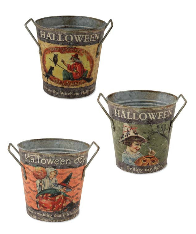 Halloween Tin Buckets