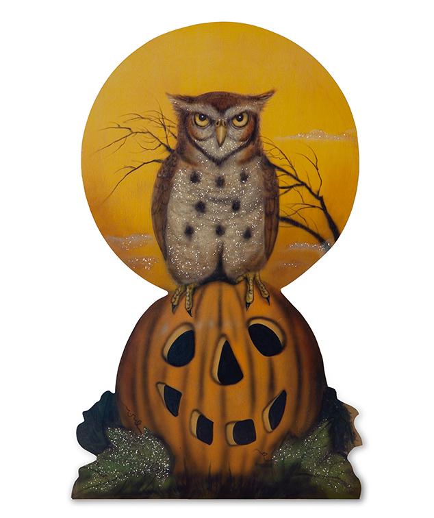 Owl on Jack O' Lantern - Large Halloween Dummy Board