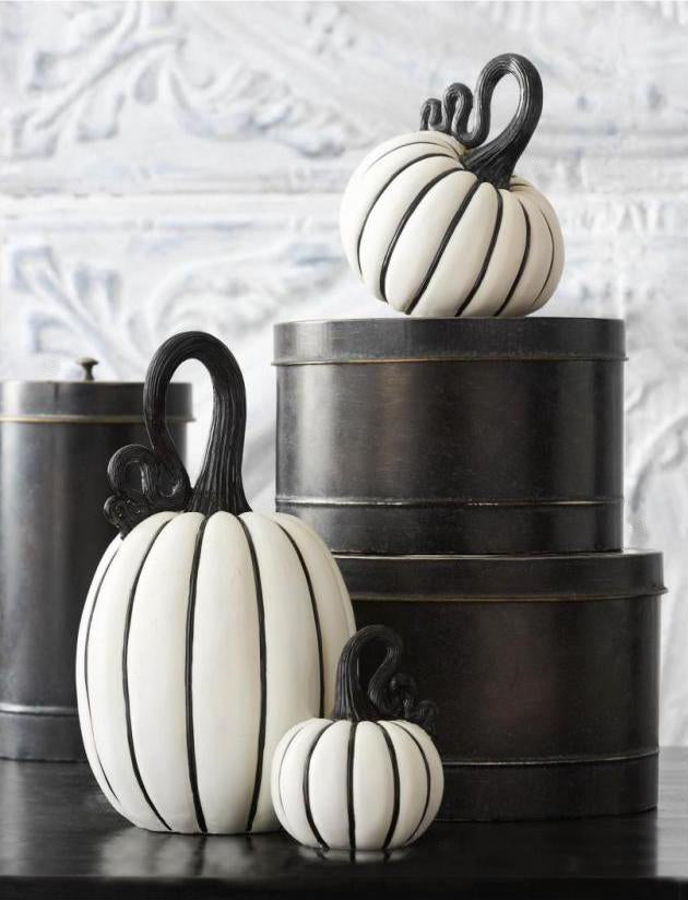 Black & White Striped Pumpkins