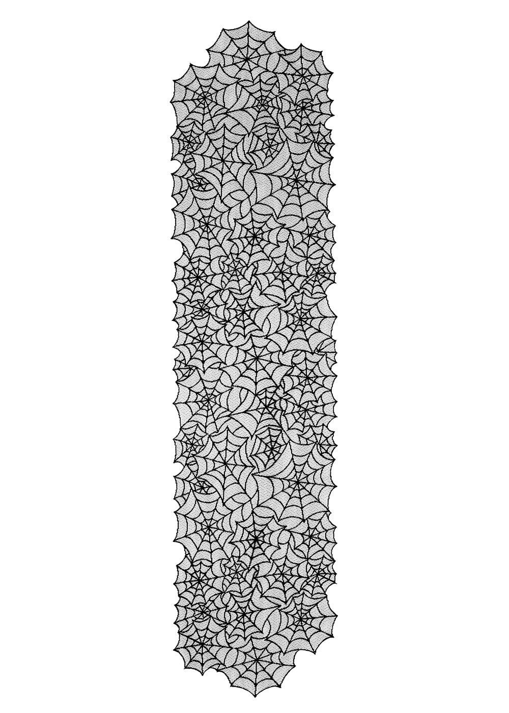 Black Lace Spider Web Runner