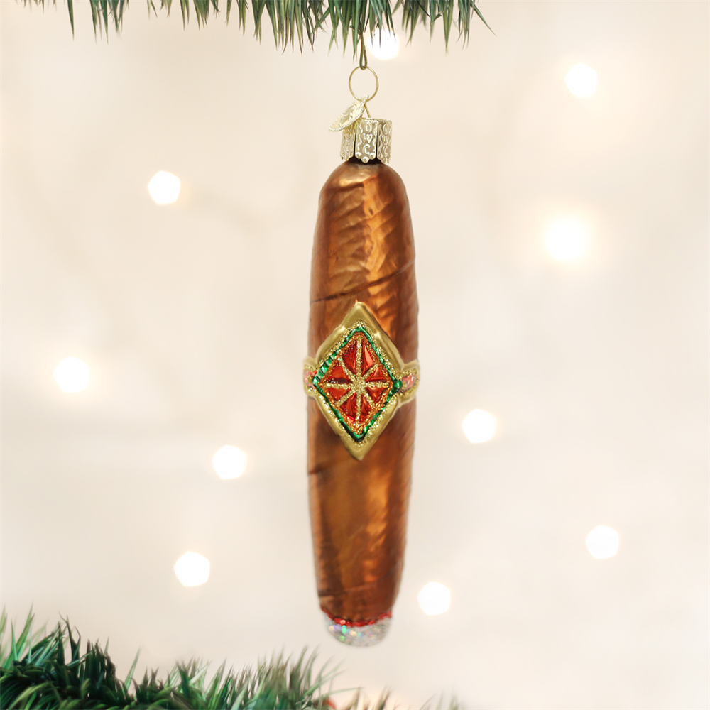 Glass Cigar Ornament