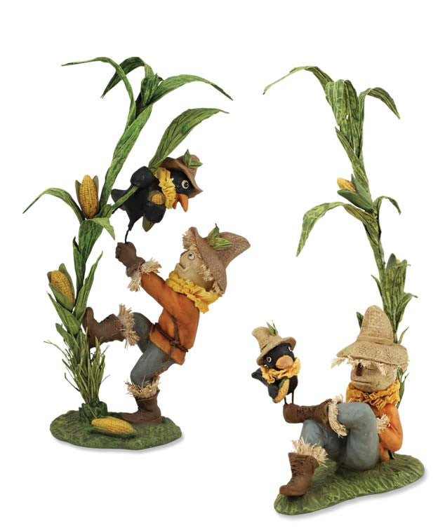 Corn Thief Crow &  Caught Napping Scarecrow