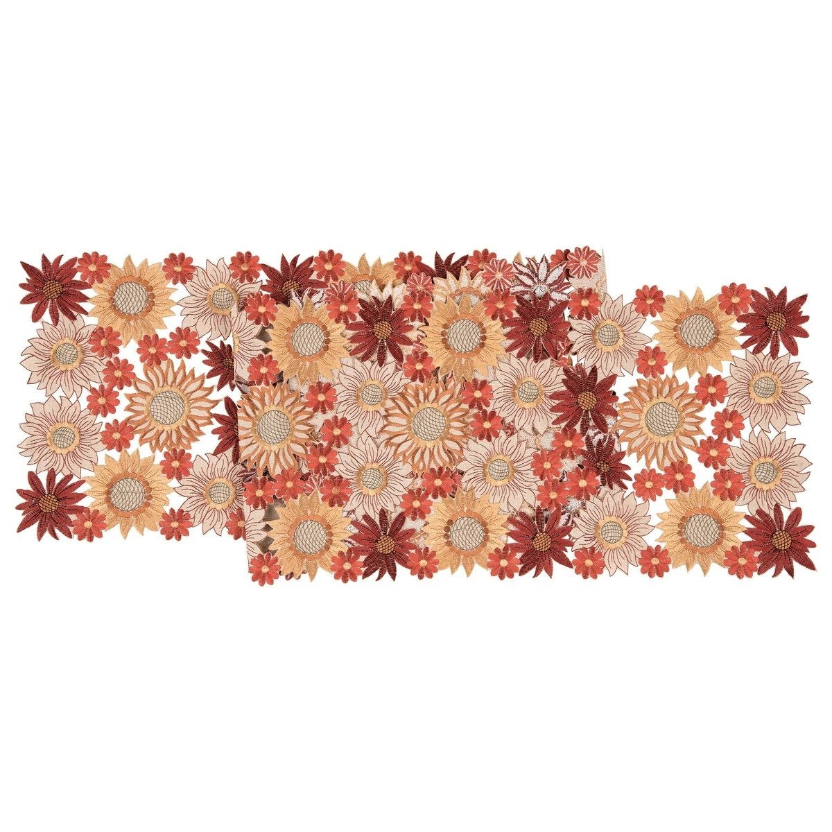 Fall Flowers Table Runner