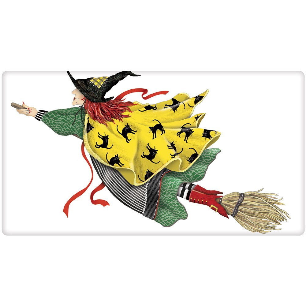 Flying Witch in Yellow Cape Towel