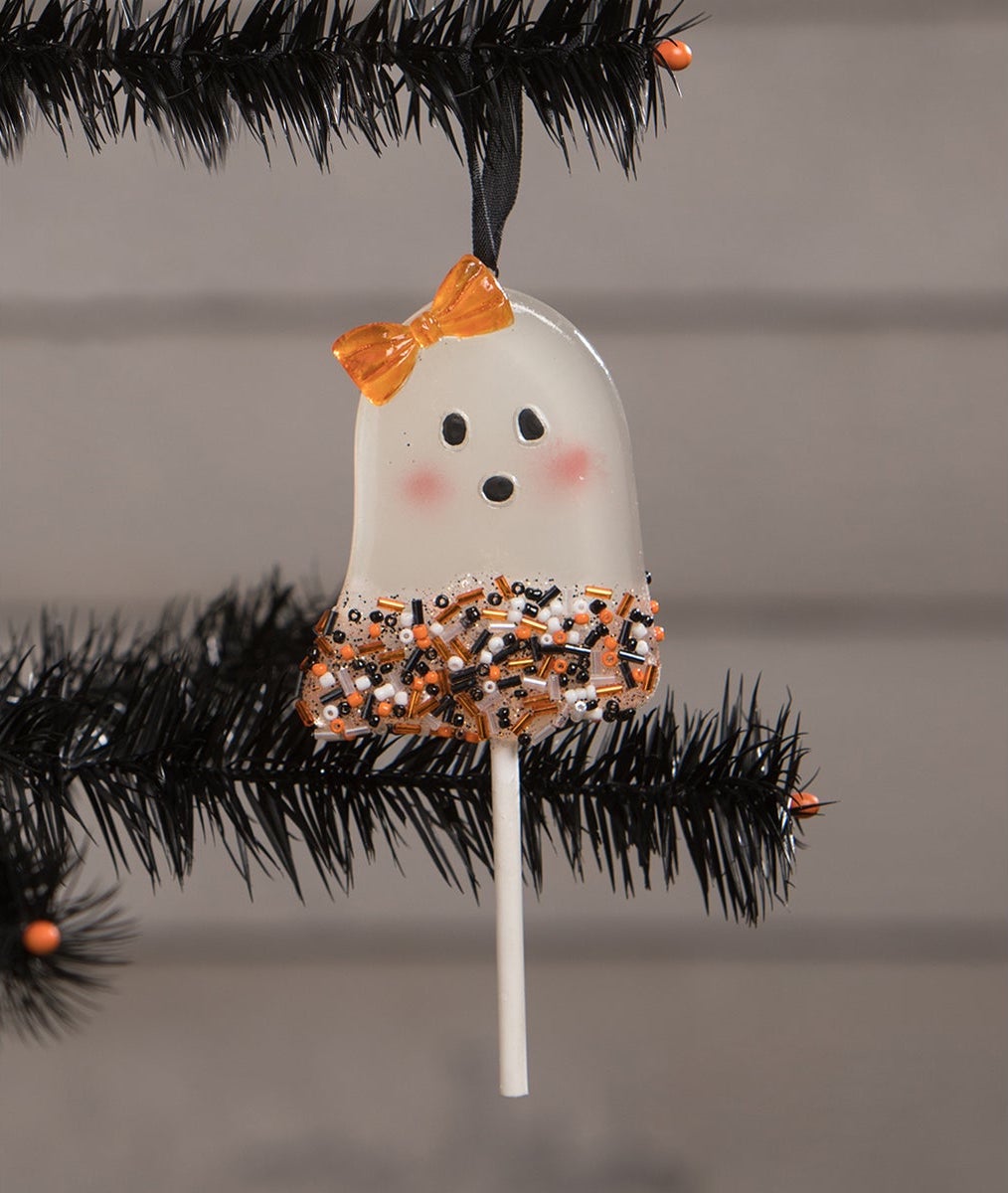 Ghostie Lollipop Girl Ornament