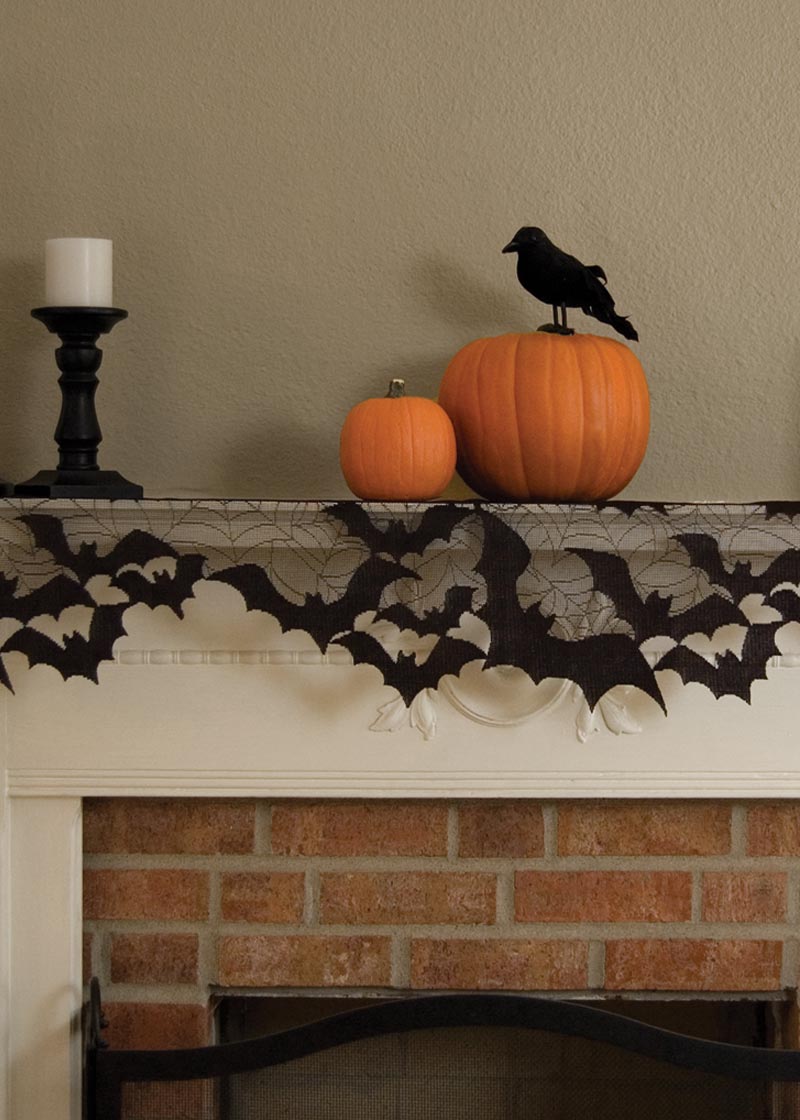 Going Batty Black Lace Bat Valance 4 - Way
