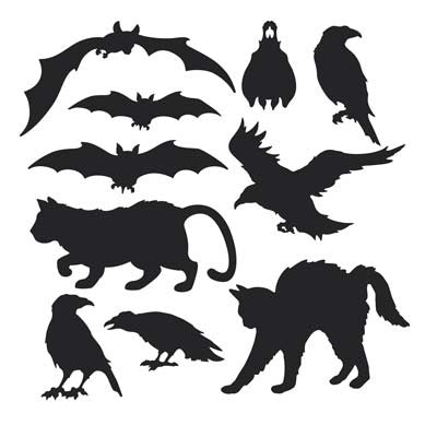 Halloween Silhouette Cutouts