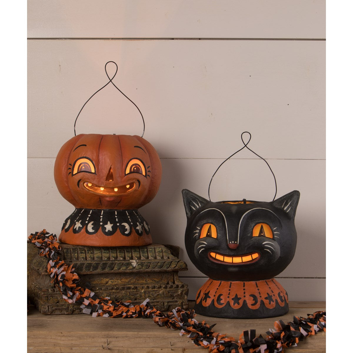 "Magic Pumpkinny Lantern, Paper Mache"