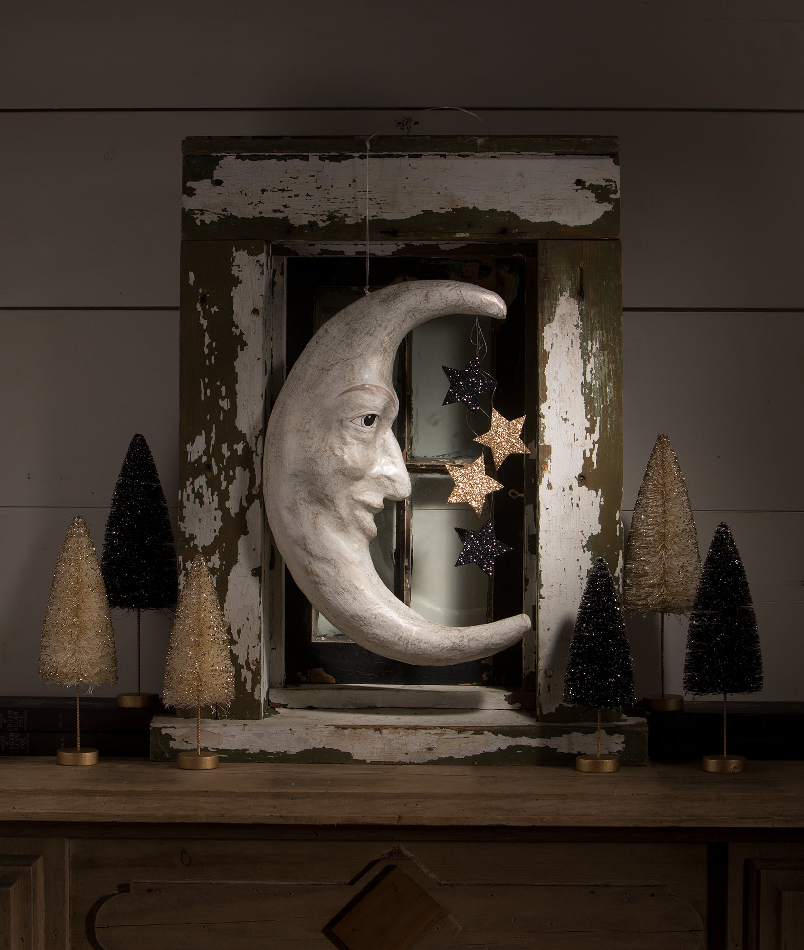 "Man in the Moon, Paper Mache"