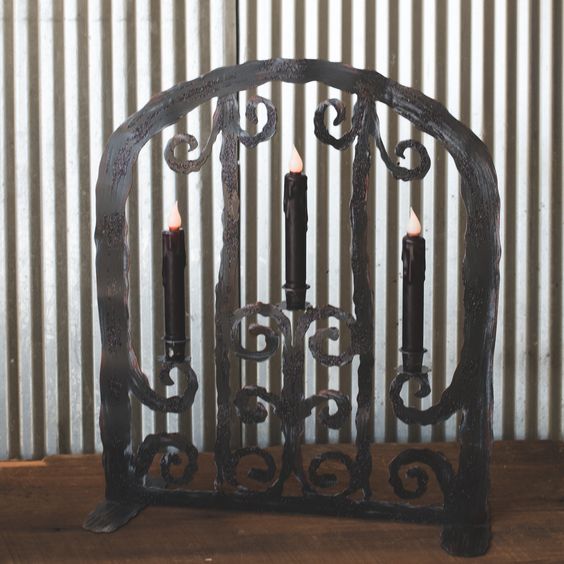 Haunted Halloween Gate Candelabra