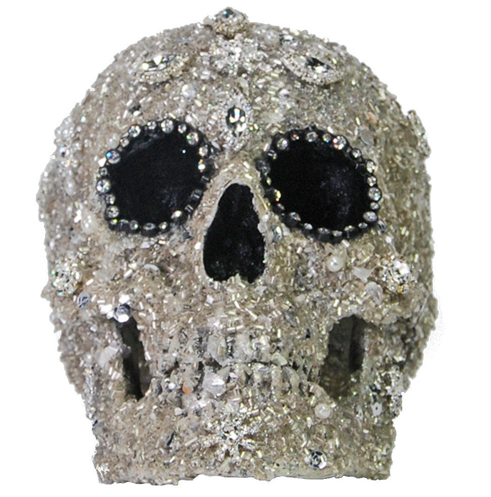 Rhinestone Skull with Crow - Katherine's Collection