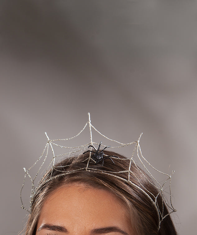 Silver Spiderweb Tiara