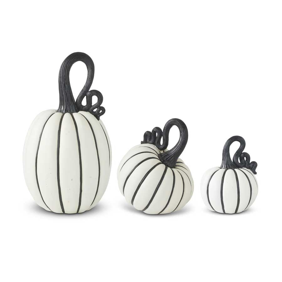Black & White Striped Pumpkins